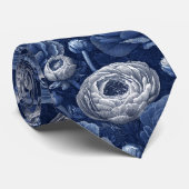 Chic Christmas Gift For Dad Ranunculus Flower ネクタイ (ロール)