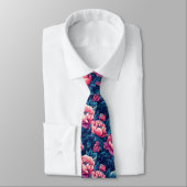 Chic Christmas Gift For Men Peonies ネクタイ (タイ)