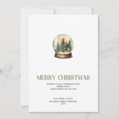 Chic Christmas Ornament Earthy Tones Elegant Scrip シーズンカード (正面)