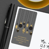 Chic Christmas Ornaments Holiday Address ラベル