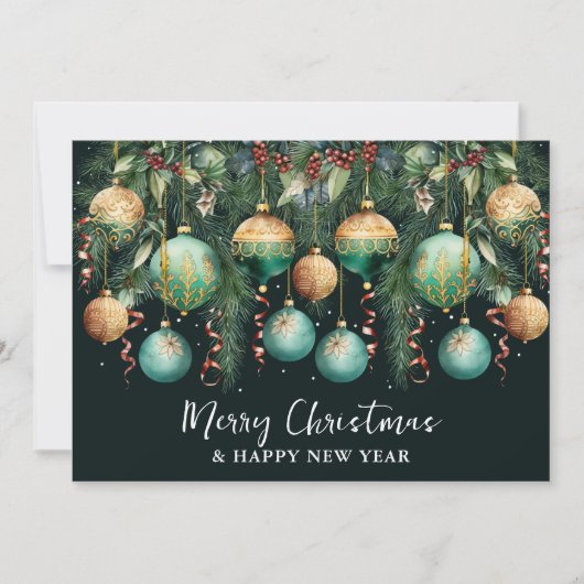 Chic Christmas Tree Ornaments シーズンカード (正面)