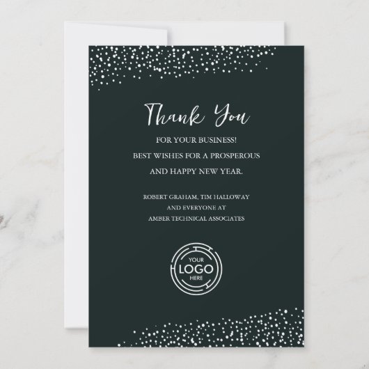 Chic Christmas Tree Ornaments Business シーズンカード (裏面)