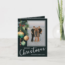 Chic Christmas Tree Ornaments Flat シーズンカード