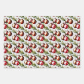 Chic Christmas Tree Ornaments Holiday ラッピングペーパーシート (正面2)