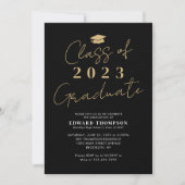 Chic Class of 2023 Photo Graduate Graduation Party 招待状 (正面)