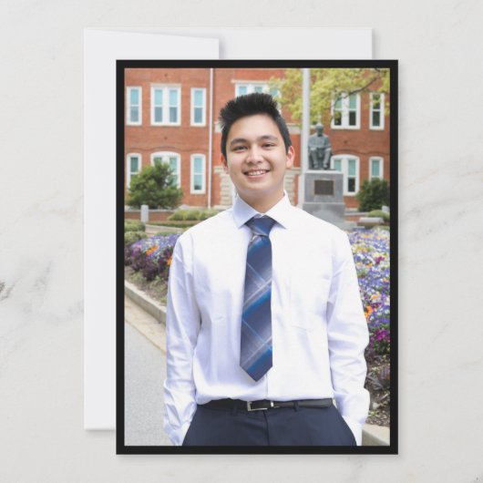 Chic Class of 2023 Photo Graduate Graduation Party 招待状 (裏面)