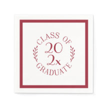 Chic Class Of 2025 Graduate Burgundyタイポグラフィ