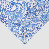 Chic Classy Blue Paisley Floral Art Tissue Paper 薄葉紙 (詳細)