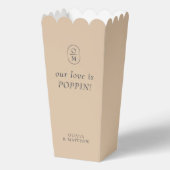 Chic Clay Monogram Popcorn Favor Box フェイバーボックス (正面)
