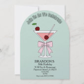 Chic Cocktail Adult Birthday Party 招待状 (正面)
