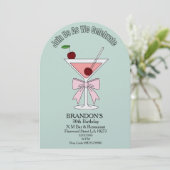 Chic Cocktail Adult Birthday Party 招待状 (スタンド正面)