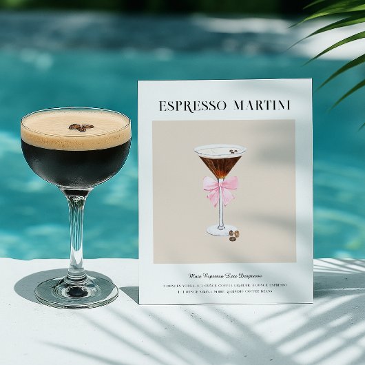 Chic Cocktail Art | エスプレッソ マティーニ レシピ ポストカード