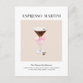 Chic Cocktail Art | エスプレッソ マティーニ レシピ ポストカード (正面)