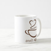 Chic Coffee Lover Heart Minimalist Mug コーヒーマグカップ (正面右)