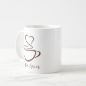 Chic Coffee Lover Heart Minimalist Mug コーヒーマグカップ (正面左)