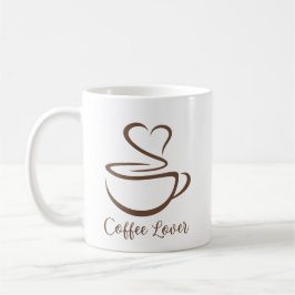 Chic Coffee Lover Heart Minimalist Mug コーヒーマグカップ