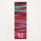 Chic Colorful Abstract Red &Pink Monogram ヨガマット (正面)