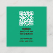 Chic colorful QR Code modern  スクエア名刺 (裏面)