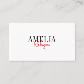 Chic Contrast Stylish Business Card 名刺 (正面)