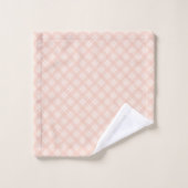 Chic Coral Plaid Towel Set Modern Minimalist Gift バスタオルセット (ウォッシュタオル)