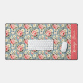 Chic Country Garden Floral Pattern Personalized デスクマット (キーボード&マウス)