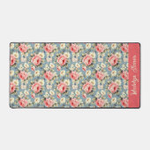 Chic Country Garden Floral Pattern Personalized デスクマット (正面)