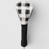 Chic Cream Black Plaid Christmas ゴルフヘッドカバー (正面)