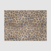 Chic Cream Brown Leopard Animal Print Sparkle 薄葉紙 (正面)