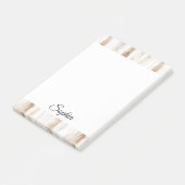 Chic Cream Brown Stripes ポストイット (アングル)