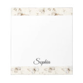 Chic Cream Butterflies   ノートパッド (正面)