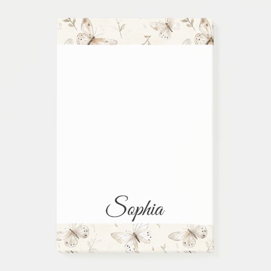 Chic Cream Butterflies   ポストイット (正面)