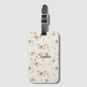 Chic Cream Butterflies   ラゲッジタグ (正面縦)