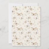 Chic Cream Butterflies Baby Shower 招待状 (裏面)