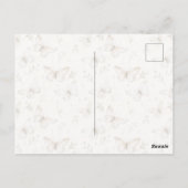 Chic Cream Butterflies Thinking of you ポストカード (裏面)