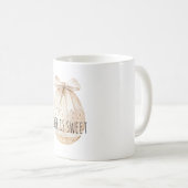 Chic Cream Easter Egg Bow コーヒーマグカップ (正面右)