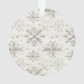 Chic Cream Grey Hearts Ornaments   オーナメント (裏面)