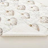 Chic Cream Grey Hearts Ornaments   シェルパブランケット (3/4)