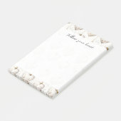 Chic Cream Grey Hearts Ornaments ポストイット (アングル)