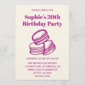 Chic Cream & Purple Macaron 30th Birthday Party   招待状 (正面)