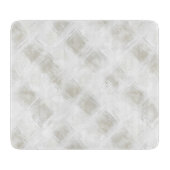 Chic Cream White Stripes Bridal Shower カッティングボード (正面)