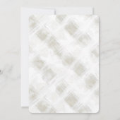 Chic Cream White Stripes Bridal Shower 招待状 (裏面)