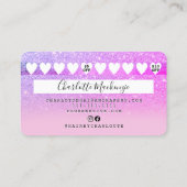 Chic Credit card pink purple glitter loyalty 名刺 (裏面)