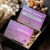 Chic Credit card pink purple glitter loyalty 名刺