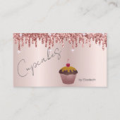  Chic Cupcakes Cherry Rose Gold Drips  名刺 (正面)