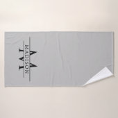 Chic Custom Initial Design Premium バスタオル (バスタオル)