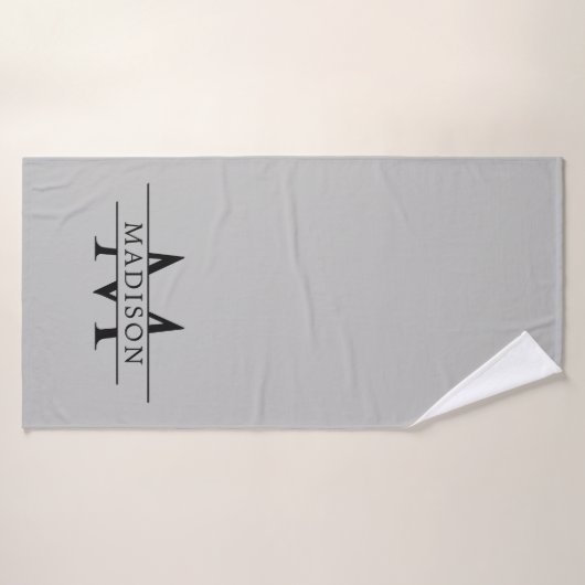 Chic Custom Initial Design Premium バスタオル (バスタオル)