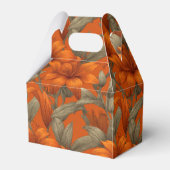 Chic Custom Lilies Floral Outdoor Birthday フェイバーボックス (裏面サイド)