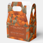 Chic Custom Lilies Floral Outdoor Birthday フェイバーボックス (オープン)