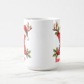 Chic custom Monogram initial X merry Christmas コーヒーマグカップ (中央)