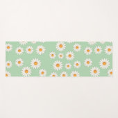 Chic Daisy Flower Pattern – Cute Floral Designe -  ヨガマット (正面(横))